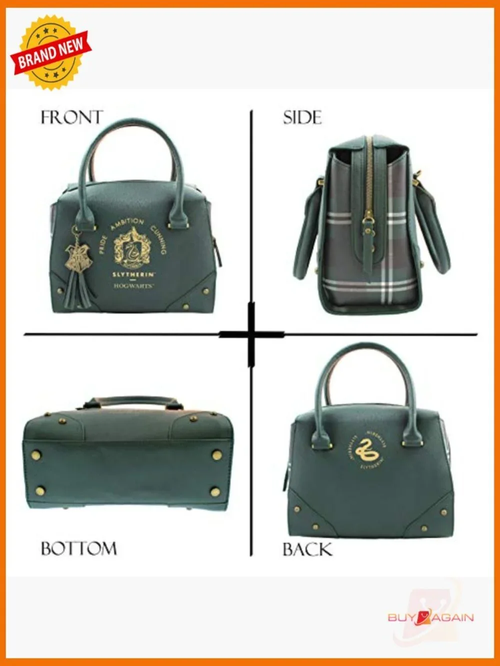 Harry Potter Satchel Tote Shoulder Bag Handbag Hogwarts Houses